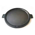 Round Cast Iron Griddle Pan for BBQ/Reversible Double-Sided Grill Plate